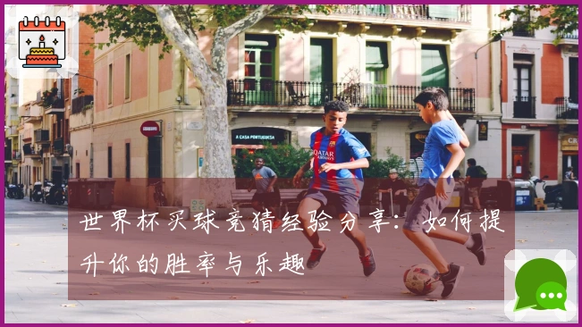 世界杯买球竞猜经验分享：如何提升你的胜率与乐趣